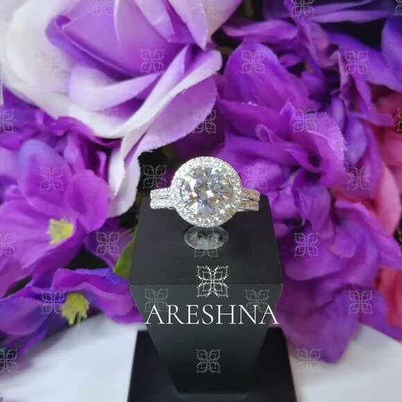 2 Carat Round Cut Lab Created Diamond Engagement Ring Promise Wedding Ring Gift - Picture 9 of 11